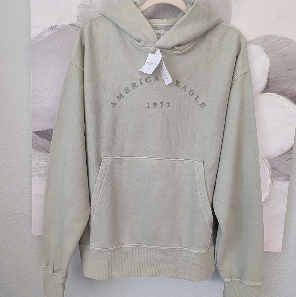 American Eagle Luxe Heavy Weight Graphic Hoodie Size Large Nwt ❤️